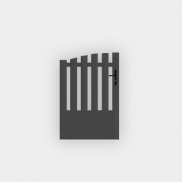 portillon pvc alençon chapeau gendarme gris anthracite
