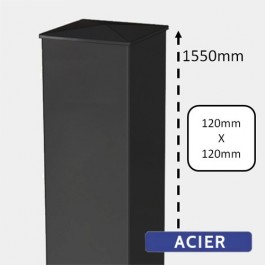 Image de Pilier Acier pour Portail - H1550 - 120x120