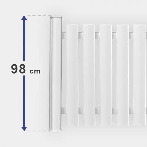 Module de clôture à barreaudage vertical H 98 cm