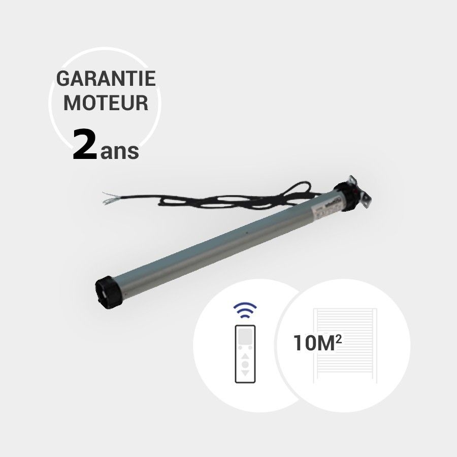 Moteur radio-commandé 20 Nm de volet roulant pour tablier de 10 m² maximum (axe ZF de 54 mm)