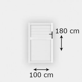 Portillon PVC standard ARRAS blanc 1000x1800 mm (poignée a droite)