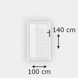 Portillon PVC standard ARLES blanc RECTANGLE (poignée à droite)