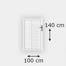 Portillon PVC standard ARLES blanc CARRÉ (poignée à droite)