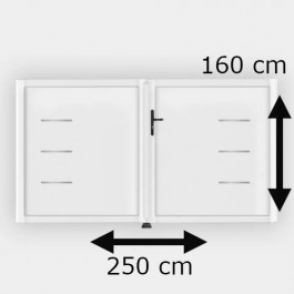 Portail battant PVC standard BRIANÇON blanc h160xl250