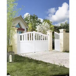 Portillon PVC standard HAMBOURG blanc GALBÉ 1000x1800 mm