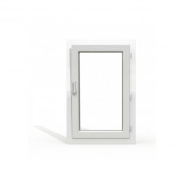 Fenêtre PVC 1 vantail H 115 x L 80 cm OB avec poignée tirant droit