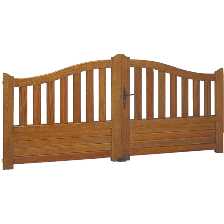 Portail battant bois exotique sur-mesure REIMS Portail battant bois exotique sur-mesure REIMS