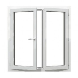 Fenêtre PVC 2 vantaux H 135 x L 110 cm OF avec poignée