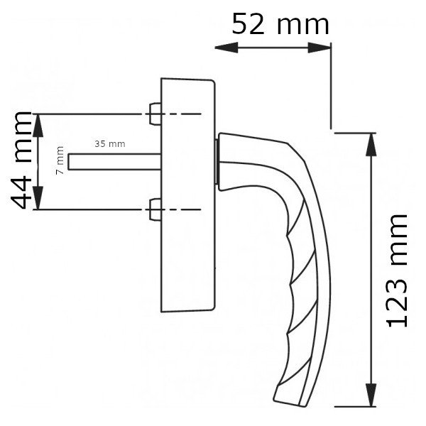 Fenêtre PVC 2 vantaux H 155 x L 150 cm OF avec poignée