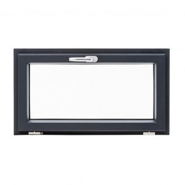 Fenêtre PVC abattant H 45 x L 100 cm anthracite avec poignée