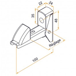 Arrêt automatique pour volet battant simple vantail