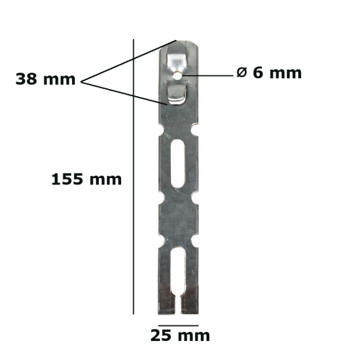 Patte de fixation pour dormant de 70 (155 mm)