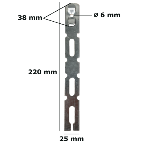 Patte de fixation pour dormant de 70 (220 mm)