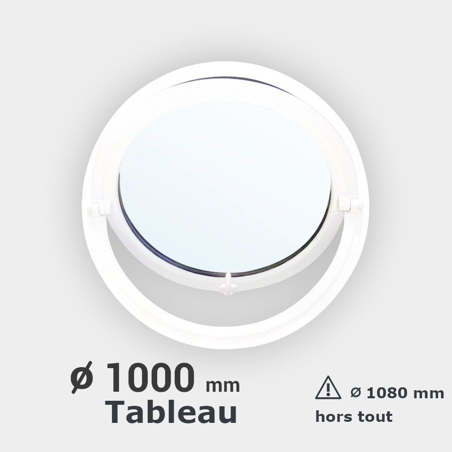 Oeil de boeuf rond basculant PVC ø tableau 1000 mm