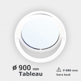 Oeil de boeuf rond basculant PVC ø tableau 900 mm