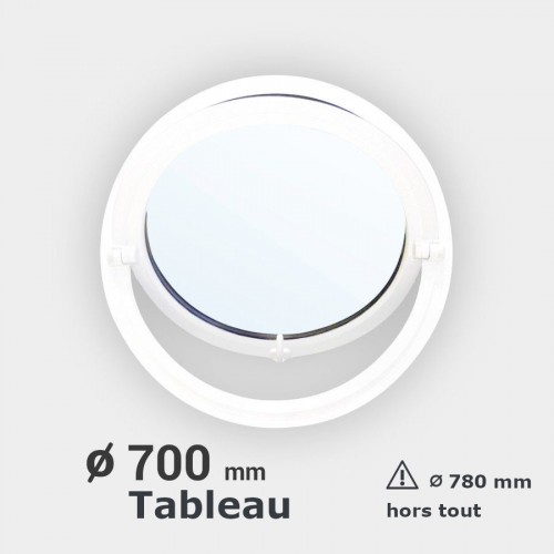 Oeil de boeuf rond basculant PVC ø tableau 700 mm