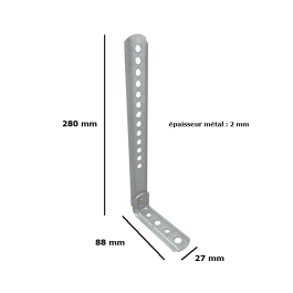 Jambe de force en acier 280x88x27 mm