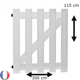 Portillon PVC standard SOULAC blanc 1000x1150 mm - verrou intérieur gauche