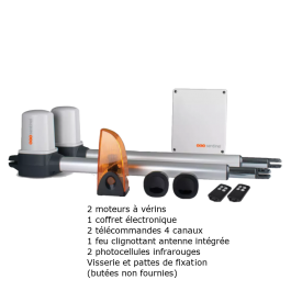 Motorisation pour Portail battant électrique PVC blanc ARLES décor carré