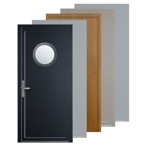 Porte d’entrée PVC couleur 415 vitrée