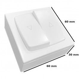 inverseur pour Fenêtre oscillo-battant avec volet roulant électrique PVC H 75 x L 80 cm 1 vantail