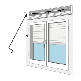 vue 3D volet roulant manivelle