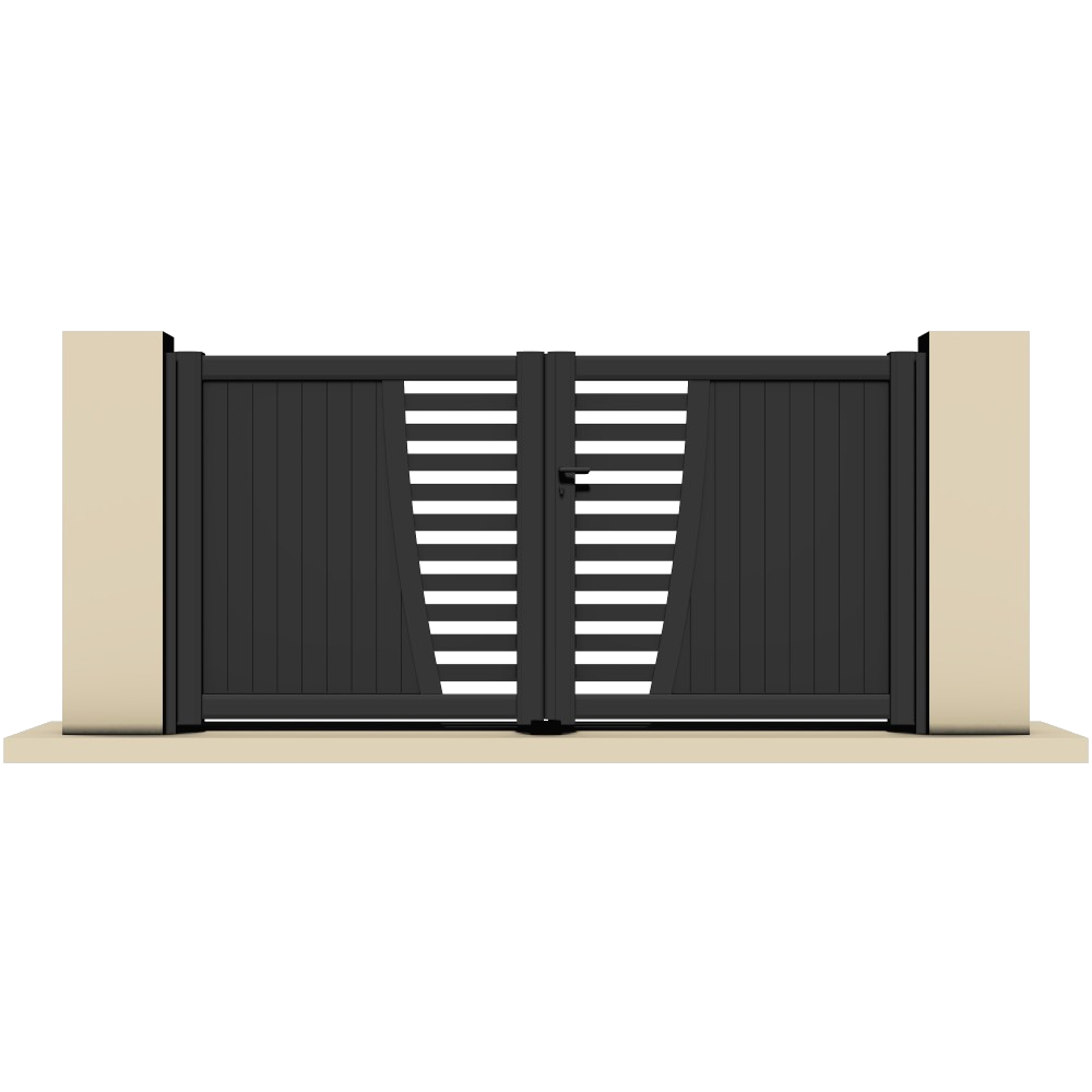 Portail battant aluminium sur-mesure BRON
