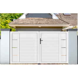 Portail battant PVC sur-mesure Arles Décor Insert