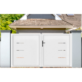 Portail battant PVC standard BRIANÇON blanc (en situation)