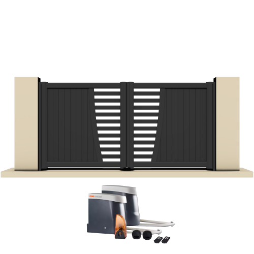Portail battant BRON alu anthracite électrique parfait pour vous — free download