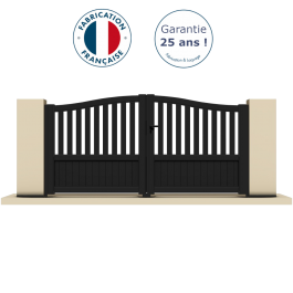 Portail battant aluminium anthracite BROO