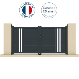 Portail battant aluminium anthracite CHEL