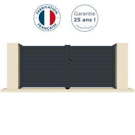 Portail battant aluminium anthracite FILA