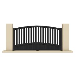 Portail coulissant électrique aluminium anthracite MONT