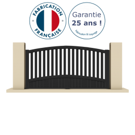 Portail coulissant électrique aluminium anthracite MONT