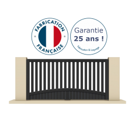Portail coulissant électrique aluminium anthracite HARL