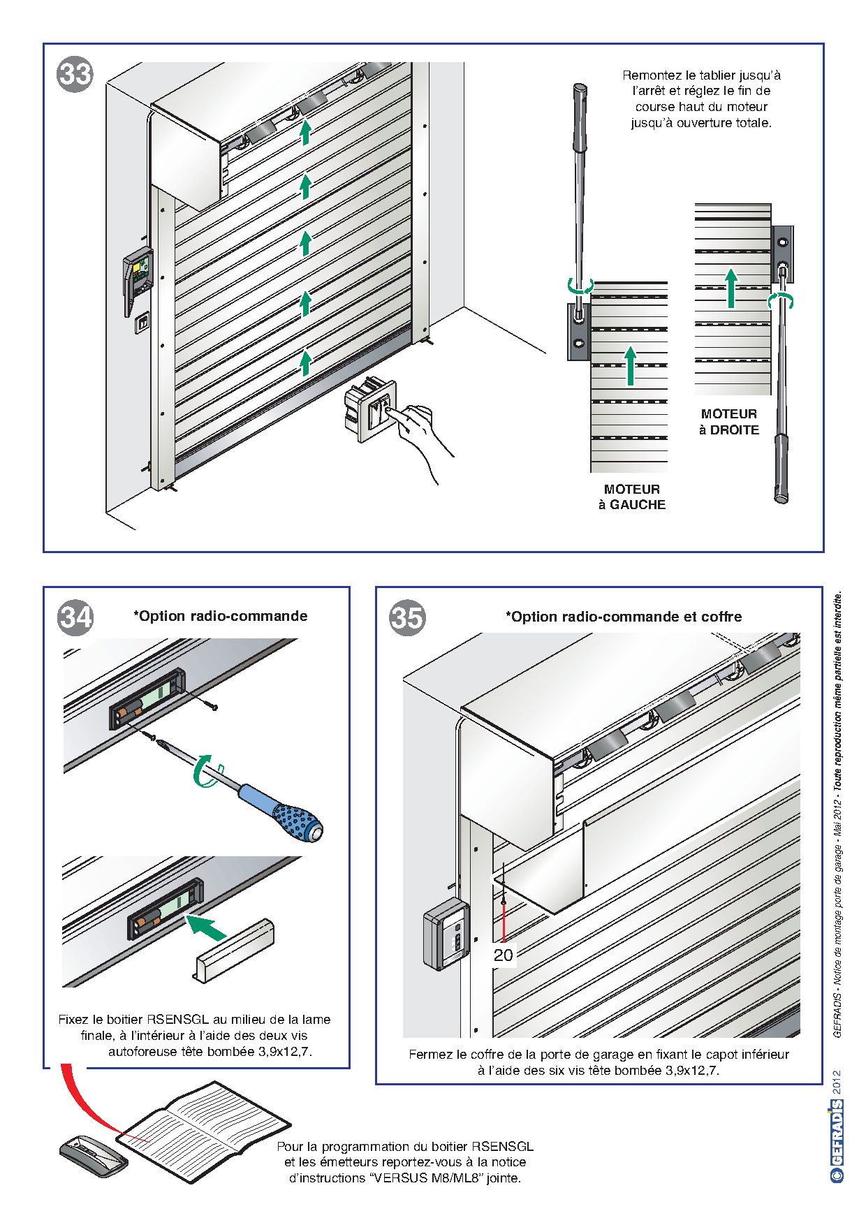 Étapes d'installation d'une porte de garage