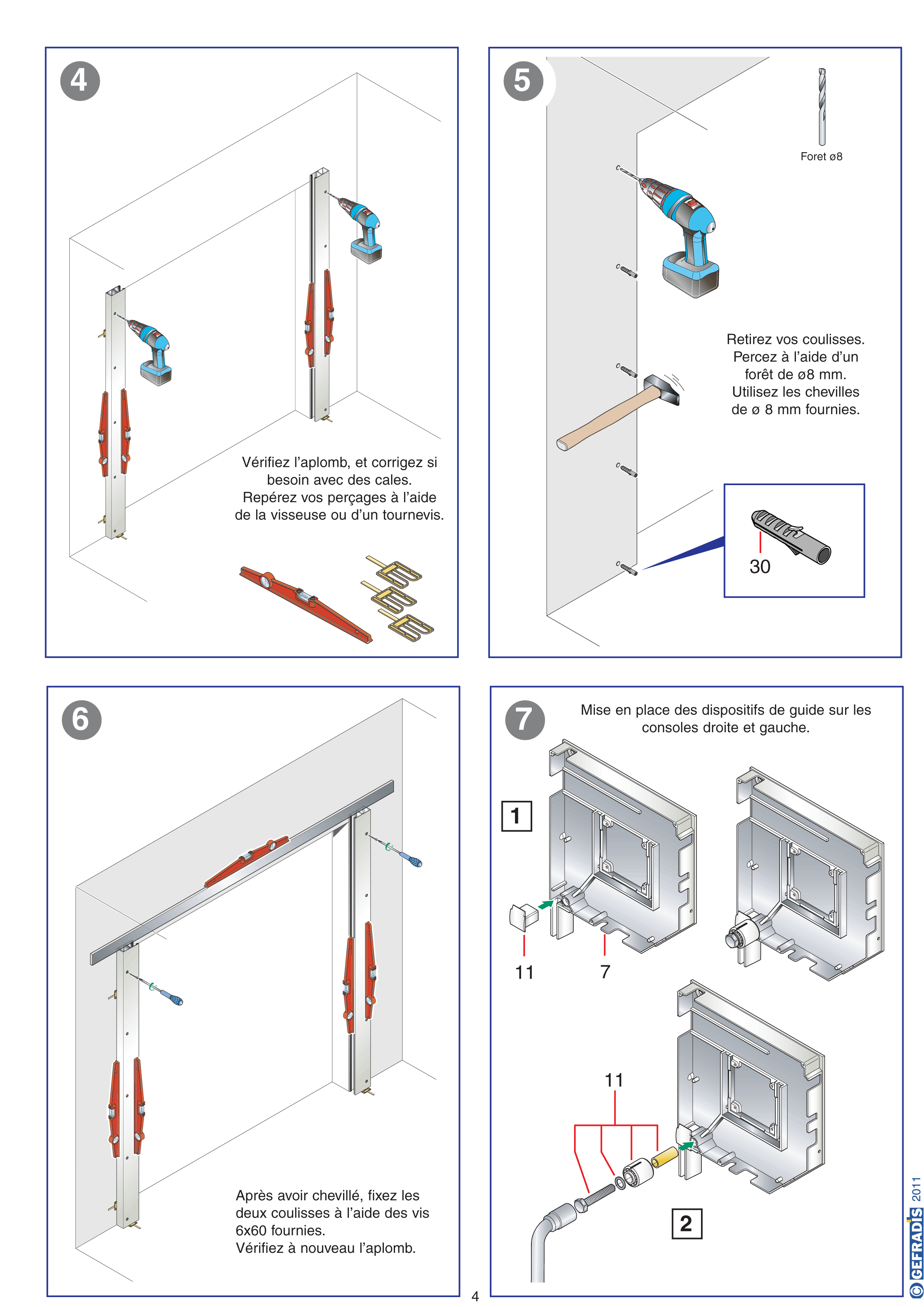 Notice d'aide à la pose de porte de garage motorisée enroulable avec coffre 