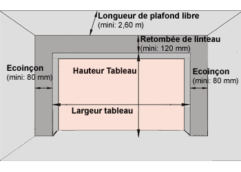 Indication des dimensions minimum à l'achat d'une porte sectionnelle