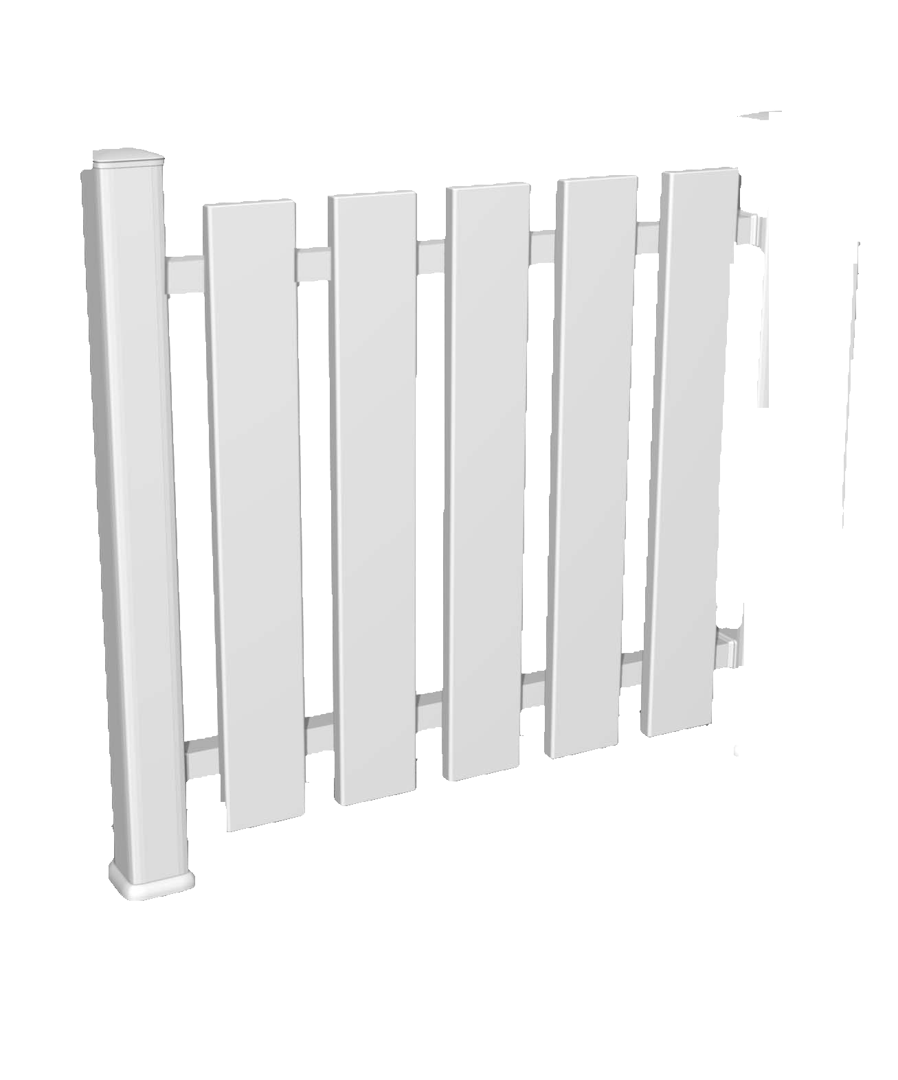 Notre module de clôture à barreaudage vertical de 92 cm de haut