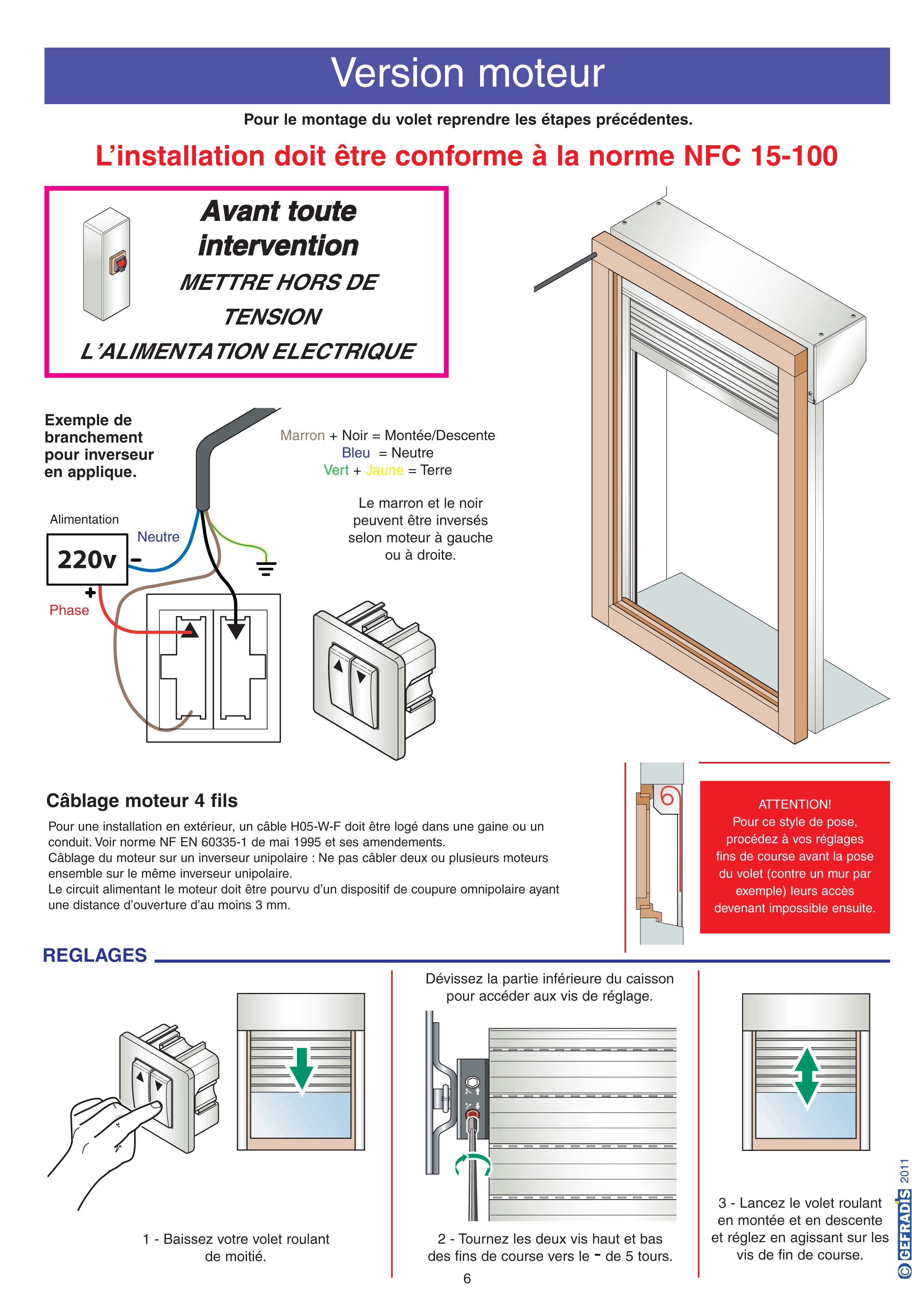 Posez vous-même votre volet roulant avce la notice de pose Gefradis