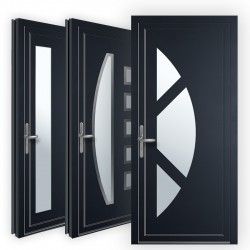 Gamme de Portes d'entrée PVC "Anthracite"