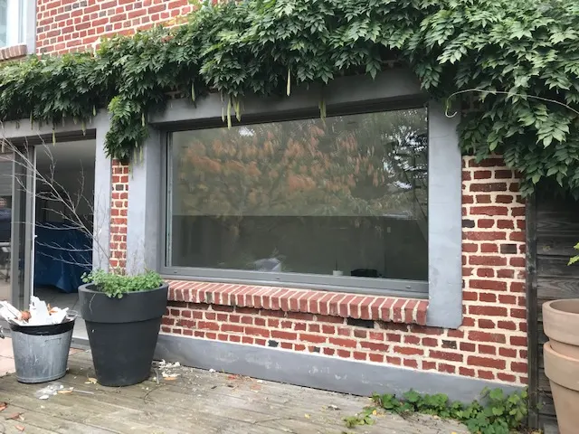 Fenêtre fixe laqué sablé mat