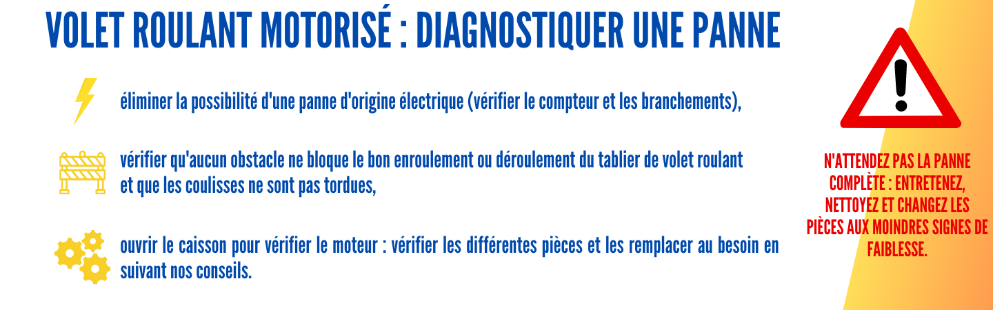 diagnostic panne volet roulant motorisé