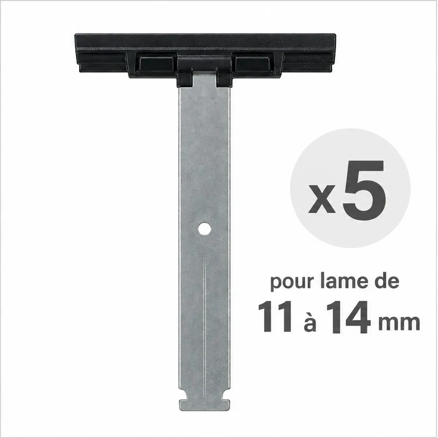 Lot de 5 attaches tablier pour lame de 11 à 14 mm pour axe ZF54