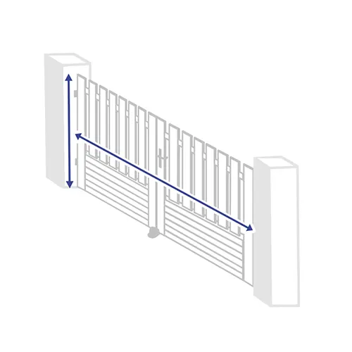 Prise de mesure pour configurer un portail PVC Prise des mesures pour installer un portail PVC