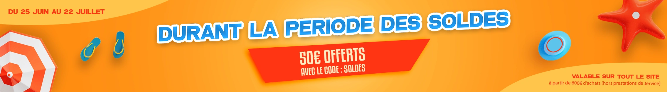 50€ offerts dès 500€ d'achats