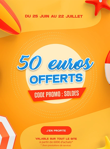 50€ offerts dès 600€ d'achats Soldes, 50 euros offerts