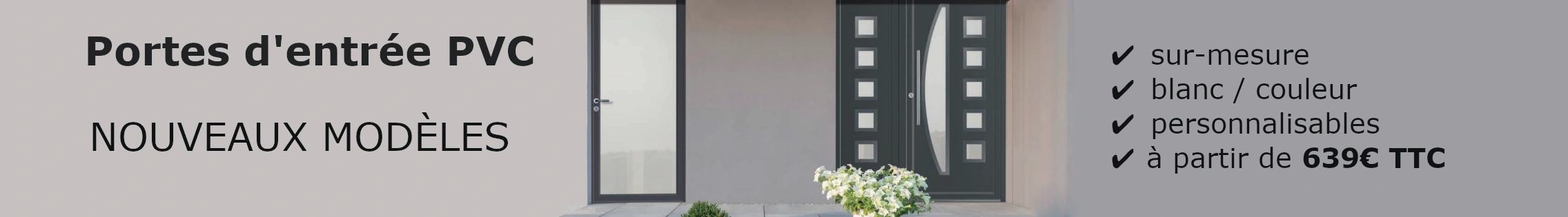 Portes d'entrée PVC personnalisables